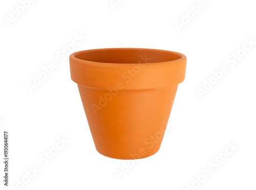 Empty terracotta flower pots, clay garden vase, brown ceramic plant container, garden pottery earthenware