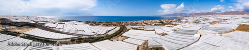 фотографія greenhouse megastructure coast Spain agriculture Balerma field invernaderos city