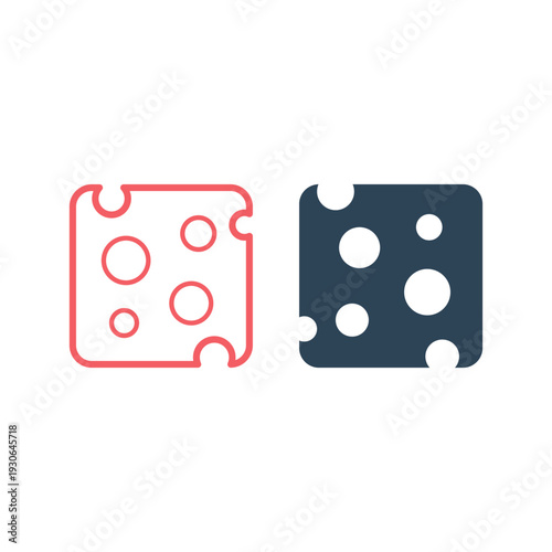 Cheese icons set, Parmesan cheese vector sign  pictogram. logo illustration.