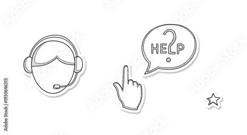 Customer Support Help Illustration