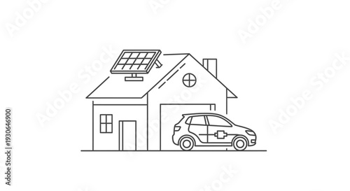 Electric Car Charging at Solar Powered Home