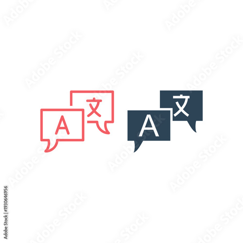 Translation icons set. translate, translator, language, bilingual, dictionary, communication, bi-racial.