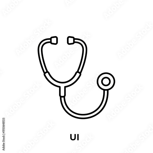 Business Healthcare Medical Stethoscope Illustration in Modern Style