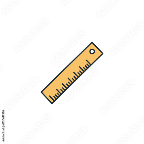 Close-up of a Measuring Ruler on White Background for Precision Measurement