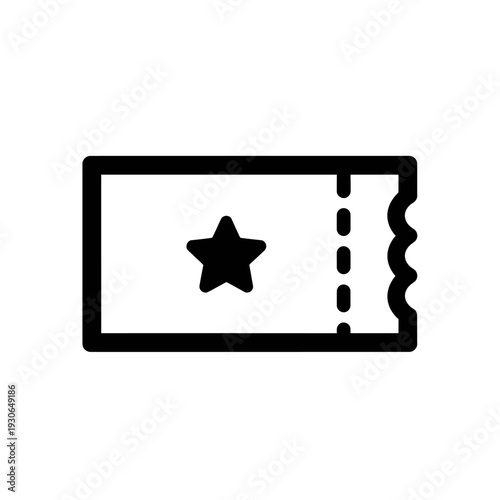 Close-up of Ticket Stub with Star Design for Event Entry