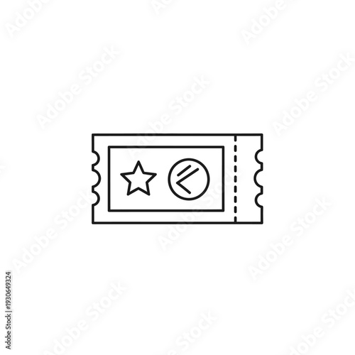 Close-up of Vintage Ticket Stub with Decorative Elements for Event Illustration