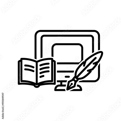Educational Writing Tools Setting with Open Book and Digital Devices