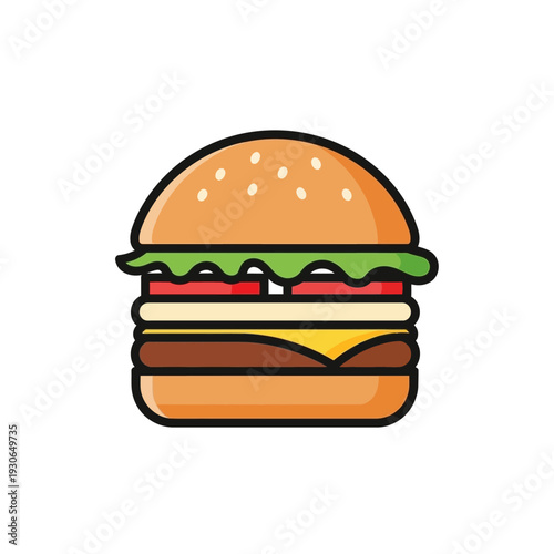 Delicious Classic Cheeseburger with Lettuce, Tomato, and Cheese