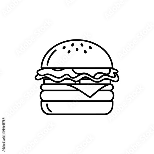 Delicious Fast Food Cheeseburger with Fresh Ingredients and Melted Cheese