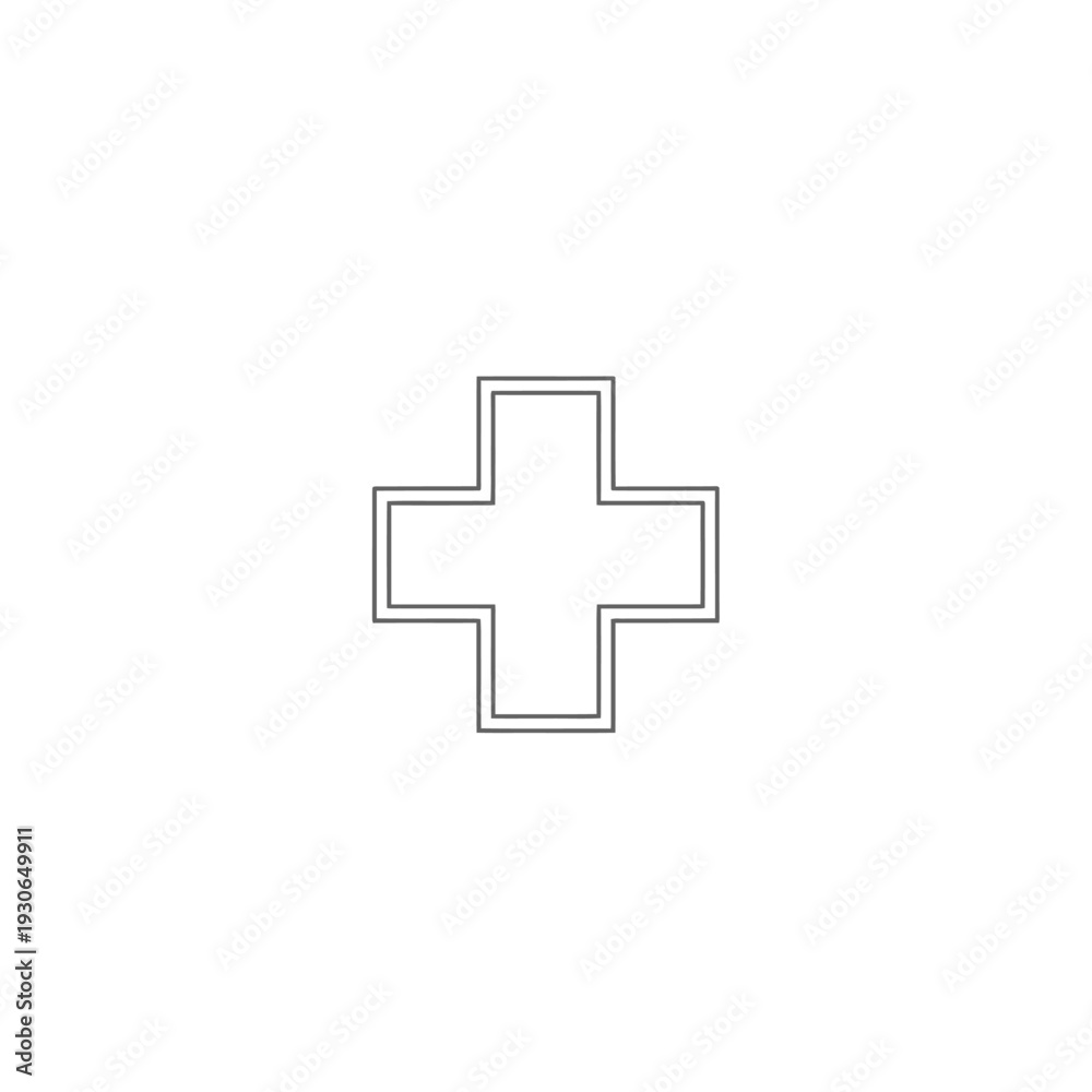 Fototapeta premium Medical Cross Icon Representation for Healthcare and Emergency Services