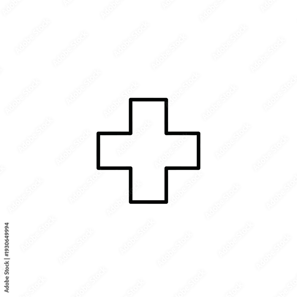 Obraz premium Medical Cross Icon Symbol for Healthcare and Medical Services