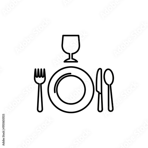 Elegant Dining Setup with Glassware and Cutlery for Fine Cuisine Presentation
