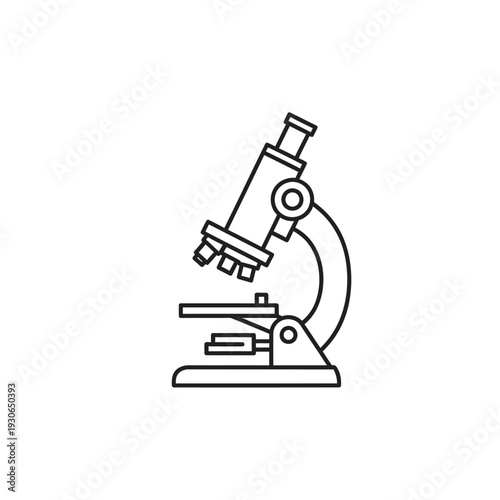 Detailed Illustration of a Laboratory Microscope for Scientific Research