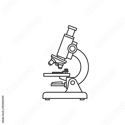 Detailed Illustration of a Modern Compound Microscope for Scientific Research