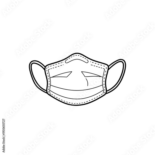 Medical Face Mask Illustration for Health and Safety Awareness