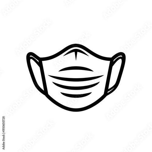 Medical Face Mask Illustration for Health and Safety Awareness