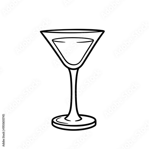 Elegant Martini Glass Standing on a Table with Stylish Design