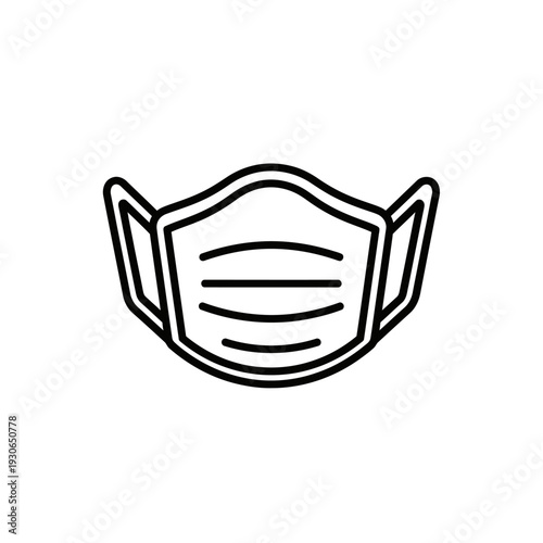 Medical Face Mask Illustration for Healthcare Safety and Protection