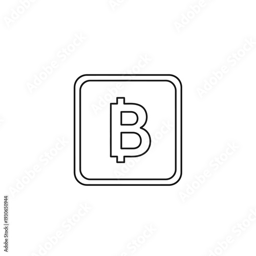 Digital Bitcoin Currency Icon Illustration for Financial and Cryptocurrency Market