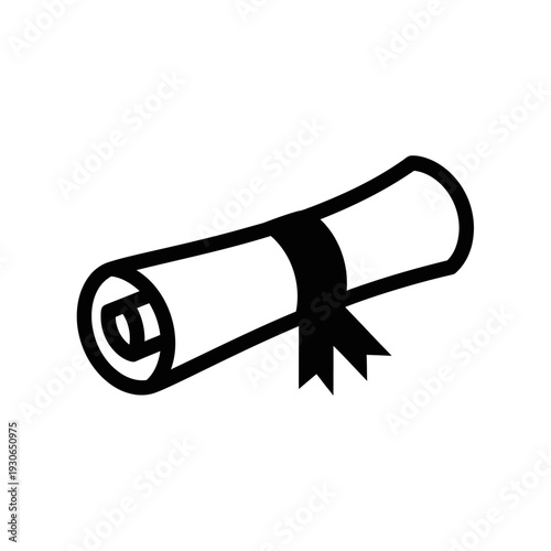 Elegant Rolled Diploma Certificate with Ribbon for Academic Achievement