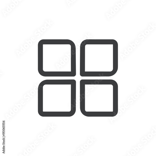 Minimalist Abstract Geometric Design with Four Square Icons for Modern Conceptual Art