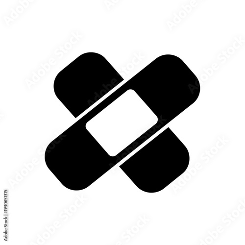 Minimalist Bandage Icon for Medical and Healthcare Applications