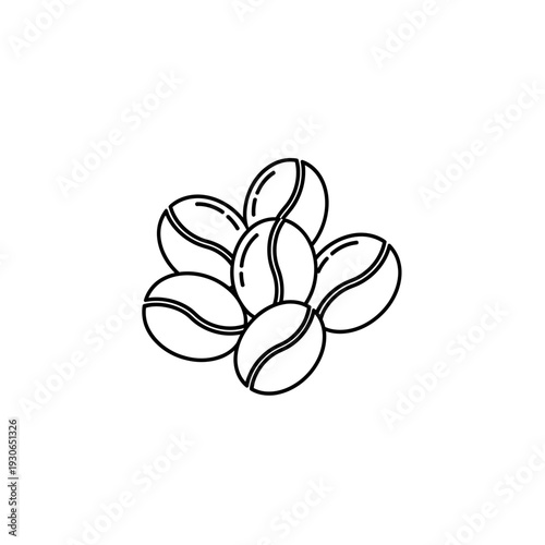 Hand-drawn Coffee Beans Illustration for Food and Beverage Design