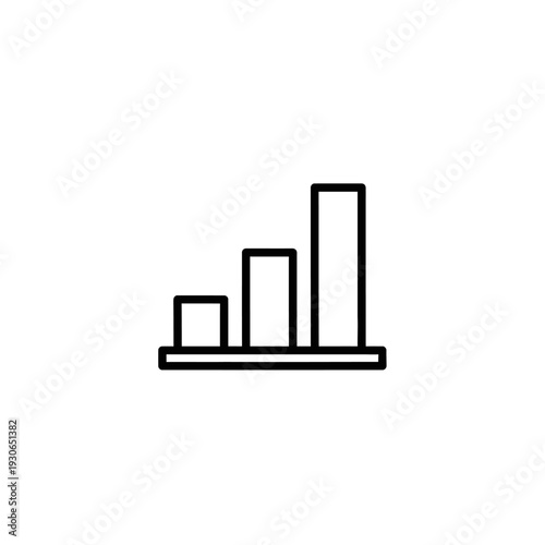 Minimalist Bar Chart Icon Representing Data Growth and Progress