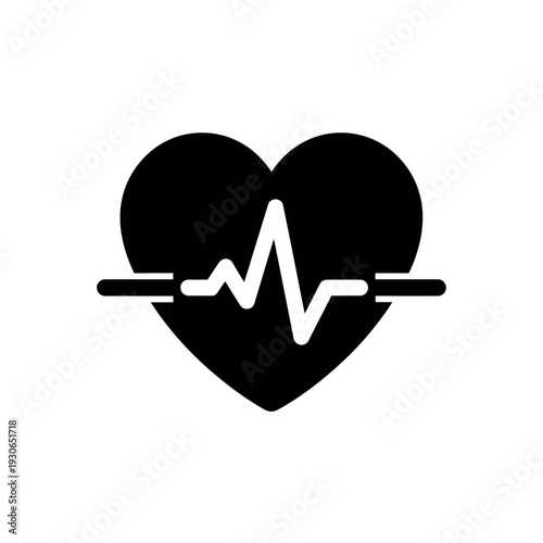 Healthcare and Heartbeat Icon Representation for Medical and Fitness Themes