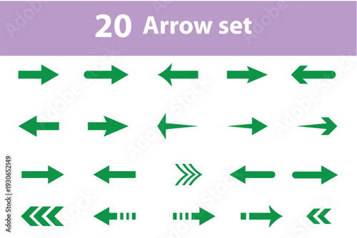arrows and pointers on white background for navigation and direction