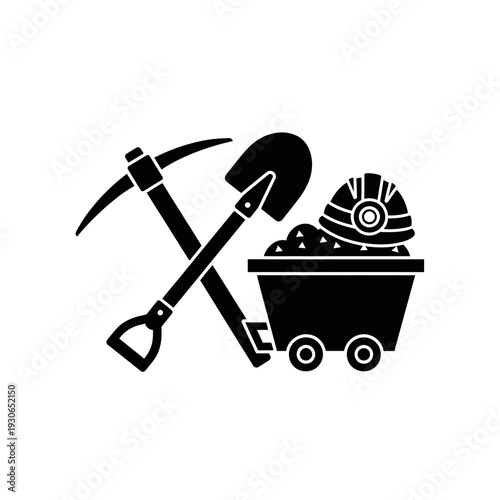 Industrial Mining Equipment Scoop and Pickaxe Set for Mineral Extraction