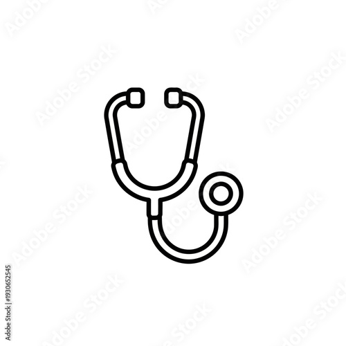 Medical Stethoscope Icon For Healthcare And Medical Equipment Design
