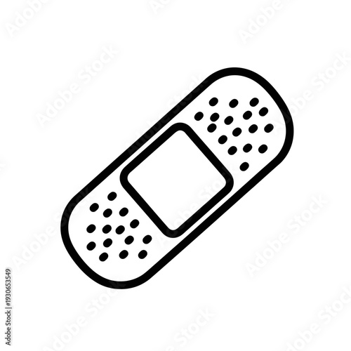 Medical Bandage Icon Illustration for Healthcare and First Aid Concepts