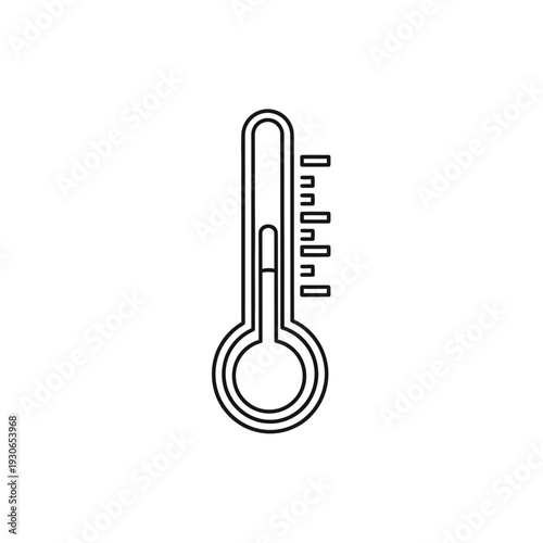 Minimalist Illustration of a Thermometer with Temperature Indicators