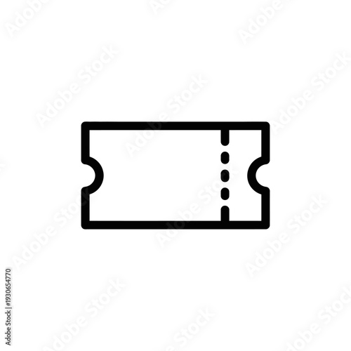 Minimalist Ticket Icon for Event or Travel Illustration