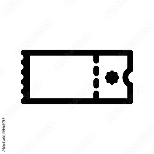 Minimalist Ticket Illustration for Event Access and Entry Passes