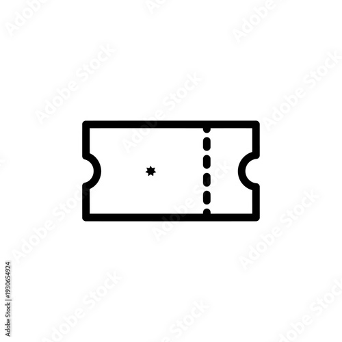 Minimalist Ticket Stub Illustration for Event and Entertainment Themes
