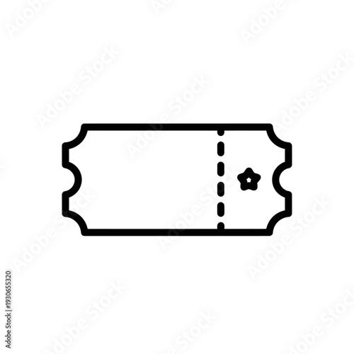 Minimalist Vintage Ticket Design with Elegant Borders and Details