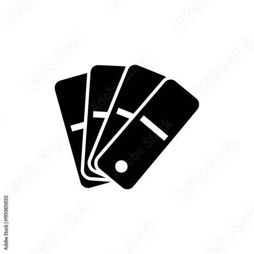 Minimalistic Black Playing Cards Illustration for Card Game and Casino Themes