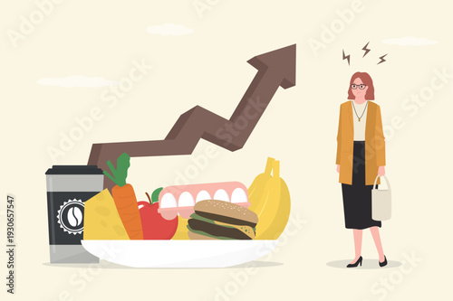 High inflation and rising food prices. Business and economic instability, crisis risk. Effect of inflation causes the price of consumer goods and grocery to rise.