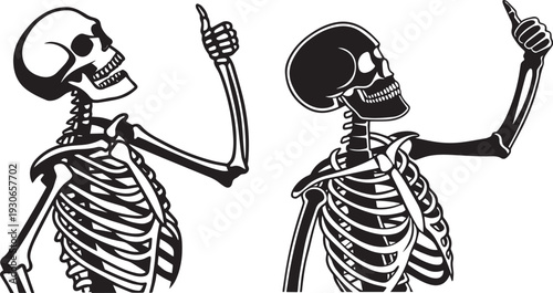 Skeleton Thumbs Up SVG – Funny Skeleton Hand Clipart, Halloween Bone Art & Gothic Human Skeleton Vector .