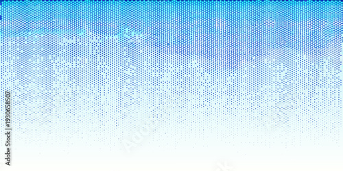 Abstract blue honeycomb pattern fading into a white background