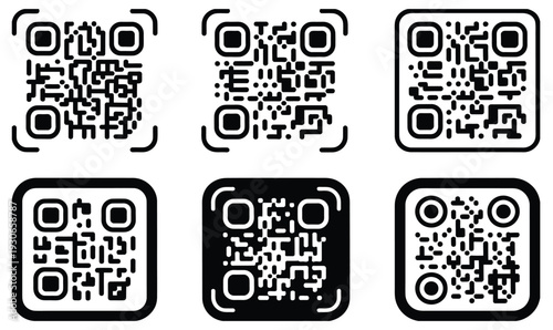 QR Code Icon Vector Scan Me Smartphone Mobile Payment