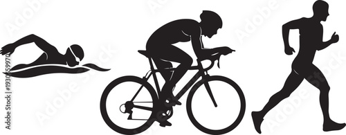 Triathlon activity icons