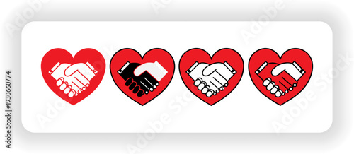 Embracing Unity: A series of vibrant hearts interweave, symbolizing cooperation, diversity, and the forging of solid relationships, fostering connections