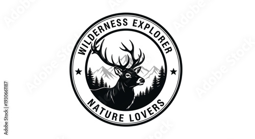 Deer Logo Design Illustration.