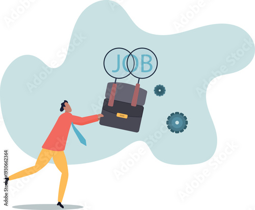 Job search, employee finding new job, career opportunity, employment or recruitment,human life and situation.