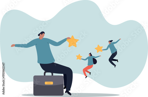 Customer experience, best score rating, client feedback or consumer review,human life and situation.