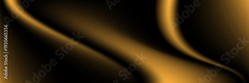 Liquid gold silk fabric. Golden cloth texture background. Abstract luxury shiny satin material with elegant drapery. Wavy foil or metal color silky banner decoration. Royalty gradient champagne ribbon