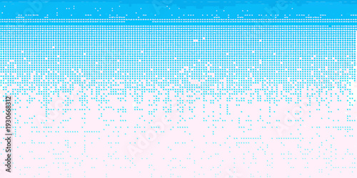 Abstract pixelated gradient background transitioning from pink to light blue